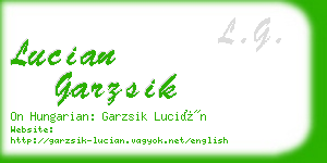 lucian garzsik business card